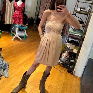 Elegant Strapless blush theory mini  Dress